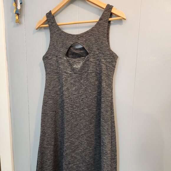 KUHL Mova Aktiv charcoal grey tank dress cutout back - Picture 10 of 11